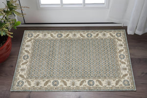 Homeroots 2' Blue Oriental Area Rug – Elegant Power Loom Design, Stain Resistant, Perfect For Pet-friendly Spaces 3' X 5' Polypropylene 575964