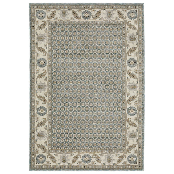 Homeroots 2' Blue Oriental Area Rug – Elegant Power Loom Design, Stain Resistant, Perfect For Pet-friendly Spaces 3' X 5' Polypropylene 575964