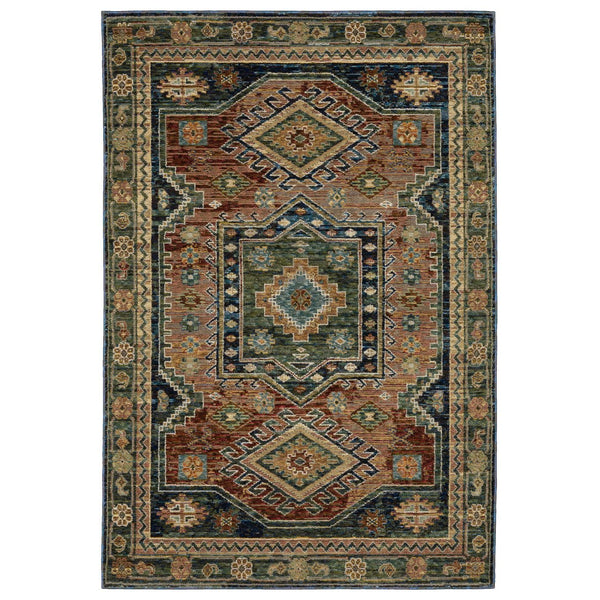 Homeroots 2' Stunning Blue Tribal Area Rug - Stain Resistant, Perfect For Kids And Pets, Adds Warmth To Any Space 3' X 5' Polypropylene 575967