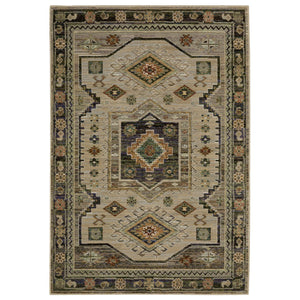 Homeroots 2' Stunning Blue Tribal Area Rug - Stain Resistant, Perfect For Kids And Pets, Adds Warmth To Any Space 3' X 5' Polypropylene 575968