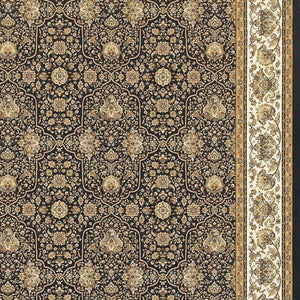 Homeroots 4' Navy Blue Oriental Area Rug With Fringe – Stylish, Stain-resistant Design For Every Home Space 7' X 10' Polypropylene 575971