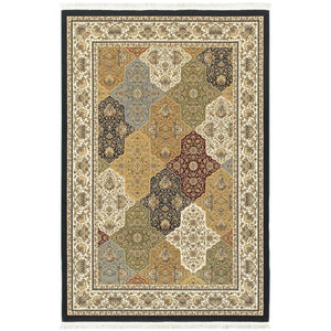 HomeRoots 4' Ivory Oriental Area Rug with Fringe – Timeless Elegance and Durability for Every Room in Your Home 7' X 10' 575972