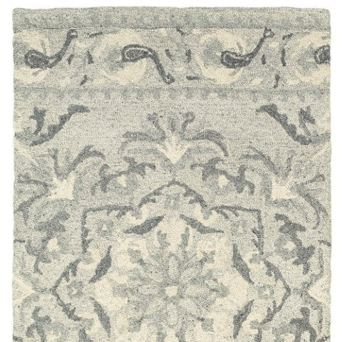 Homeroots 4' Elegant Wool Floral Hand-tufted Area Rug - Enrich Your Space With Artistic Charm And Style 8' Runner Wool 575976