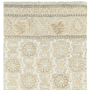 Homeroots 4' Elegant Hand-tufted Wool Floral Area Rug In Ash Gray - Perfect For Enhancing Your Living Space 8' Runner Wool 575978