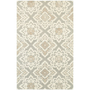 Homeroots 4' Stylish Gray Wool Geometric Hand-tufted Area Rug For Cozy Home Décor And Warmth 5' X 8' Wool 575981