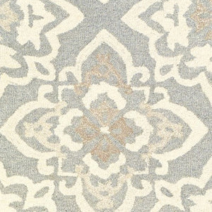 Homeroots 4' Stylish Gray Wool Geometric Hand-tufted Area Rug For Cozy Home Décor And Warmth 8' Runner Wool 575982