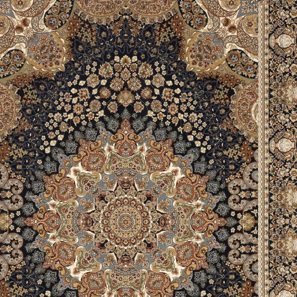 Homeroots 5' Ivory Medallion Area Rug With Fringe - Stain Resistant, Stylish Design For Any Home Decor 7' X 10' Polypropylene 575985