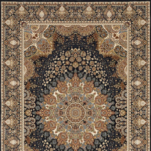 HomeRoots 5' Elegant Ivory Medallion Area Rug with Fringe – Durable, Stain-Resistant, Perfect for Any Room 7' X 10' 575985