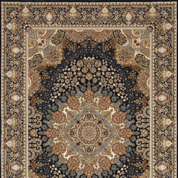 HomeRoots 5' Elegant Ivory Medallion Area Rug with Fringe – Durable, Stain-Resistant, Perfect for Any Room 7' X 10' 575985