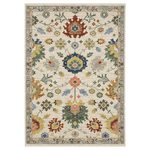 HomeRoots 6' Elegant Gray Blue Green Oriental Runner Rug with Fringed Tassels for Hallways and Entryways 5' X 8' 575987