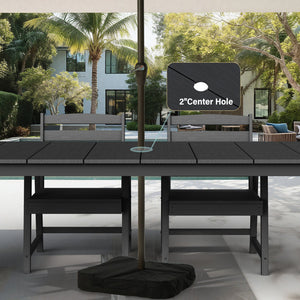 English Elm A Versatile Outdoor Dining Table – Perfect For Patios, Balconies, And Garden Lounges, Low Maintenance! T3898P371372