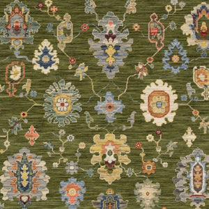 Homeroots 2' Yellow Oriental Area Rug With Fringe - Timeless Design For Cozy Home Decor And Warmth 5' X 8' Wool Blend 575992