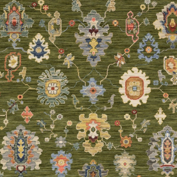 Homeroots 2' Yellow Oriental Area Rug With Fringe - Timeless Design For Cozy Home Decor And Warmth 5' X 8' Wool Blend 575992