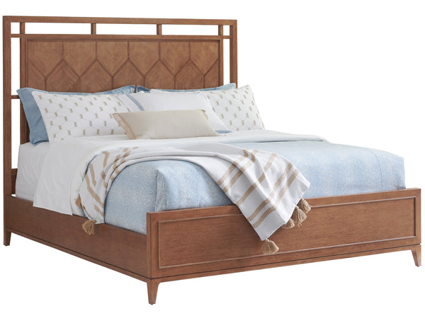 Lexington Tommy Bahama Home Rancho Mirage Panel Bed: Elegant Hexagonal Design With Open Architecture For Timeless Home Luxury Sonoran  575-135c