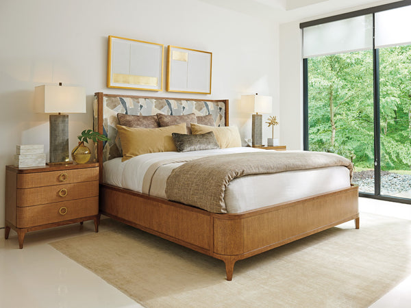 Lexington Tommy Bahama Home Moreno Nightstand - Elegant Woven Raffia Design With Soft Close Drawers For Luxurious Bedroom Style Sonoran  575-621