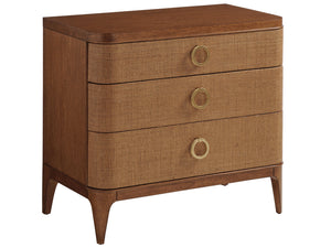 Lexington Tommy Bahama Home Moreno Nightstand - Elegant Woven Raffia Design With Soft Close Drawers For Luxurious Bedroom Style Sonoran  575-621