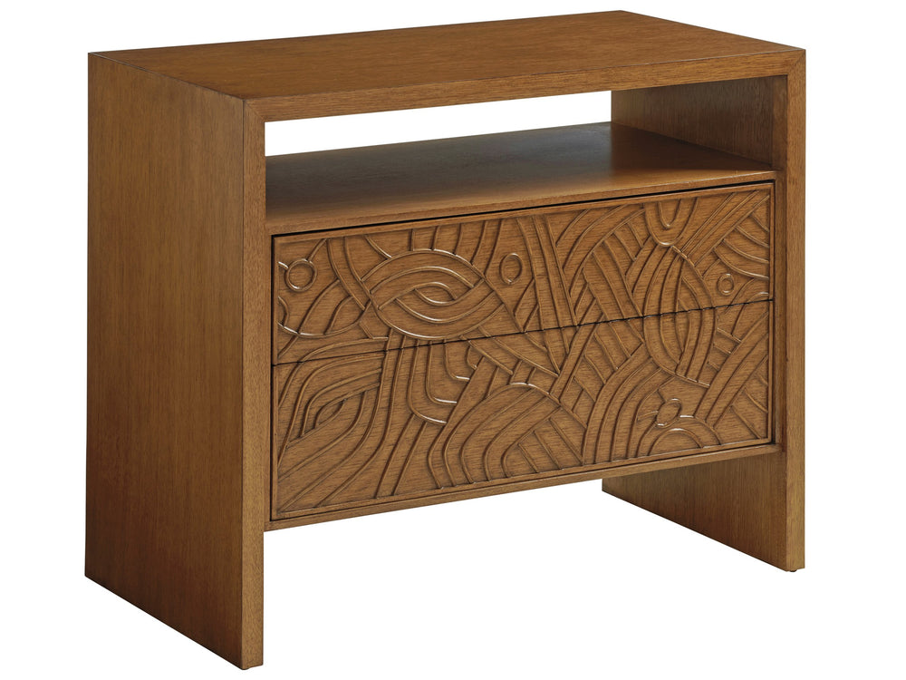 Lexington Tommy Bahama Home Redlands Nightstand - Elegant Palm Desert Design With Touch-to-open Drawers And Open Compartment Sonoran  575-623