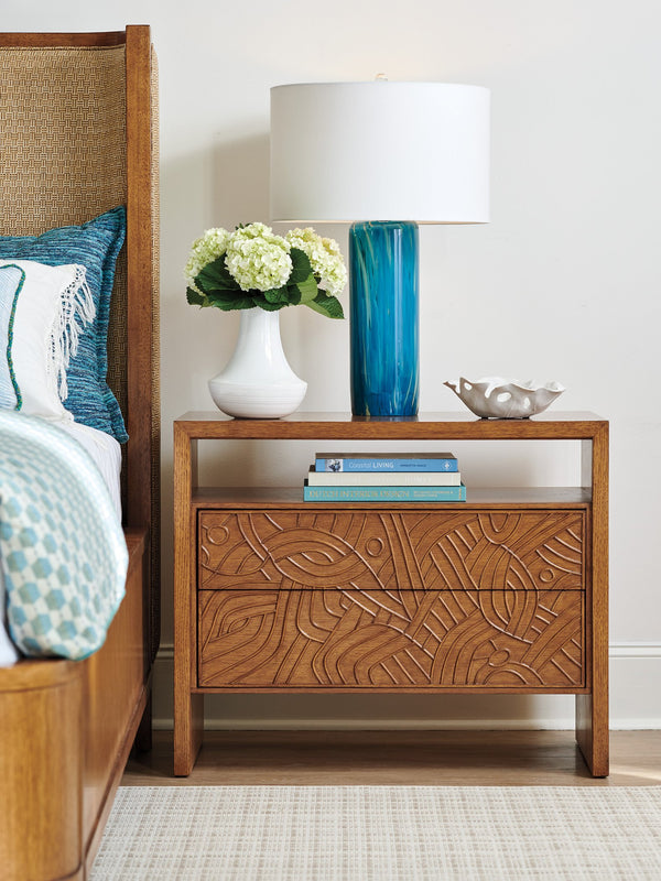 Lexington Tommy Bahama Home Redlands Nightstand - Elegant Palm Desert Design With Touch-to-open Drawers And Open Compartment Sonoran  575-623