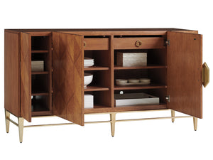 Lexington Tommy Bahama Home Mission Hills Buffet - Elegant 71-inch Modern Design With Custom Hardware And Gold-finished Base Sonoran  575-852