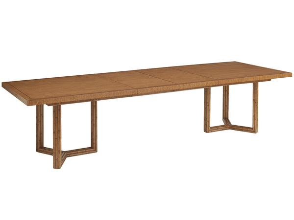 Lexington Tommy Bahama Home San Marino Double Pedestal Dining Table - Luxurious Extendable Design For Elegant Gatherings Sonoran  575-876c