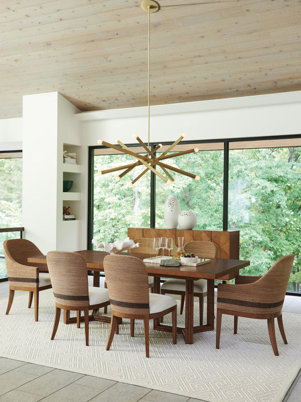 Lexington Tommy Bahama Home San Marino Double Pedestal Dining Table - Luxurious Extendable Design For Elegant Gatherings Sonoran  575-876c