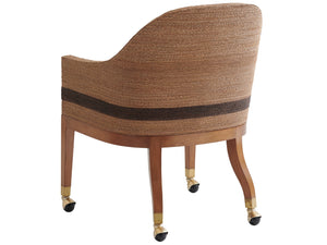 Lexington Tommy Bahama Home Dorian Woven Arm Chair With Brushed Gold Casters - Elegant Palm Desert Inspired Design For Your Home Sonoran  575-887-01
