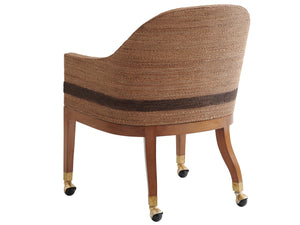 Lexington Tommy Bahama Home Dorian Woven Arm Chair With Brushed Gold Casters - Elegant Palm Desert Inspired Design For Your Home Sonoran  575-887-40
