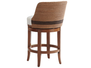 Lexington Tommy Bahama Home Kipton Swivel Stool - Luxurious Palm Desert Inspired Design With Twisted Rope Back And Gold Accents Sonoran  575-895-01