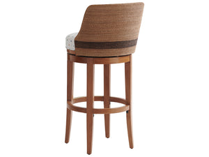 Lexington Tommy Bahama Home Kipton Swivel Stool - Luxurious Palm Desert Inspired Design With Twisted Rope Back And Gold Accents Sonoran  575-896-40