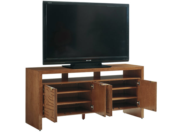 Lexington Tommy Bahama Home Manning Media Console - Stylish Palm Desert-inspired Design With Rattan Accents & Cord Management Solutions Sonoran  575-907