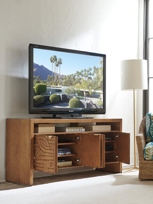 Lexington Tommy Bahama Home Manning Media Console - Stylish Palm Desert-inspired Design With Rattan Accents & Cord Management Solutions Sonoran  575-907