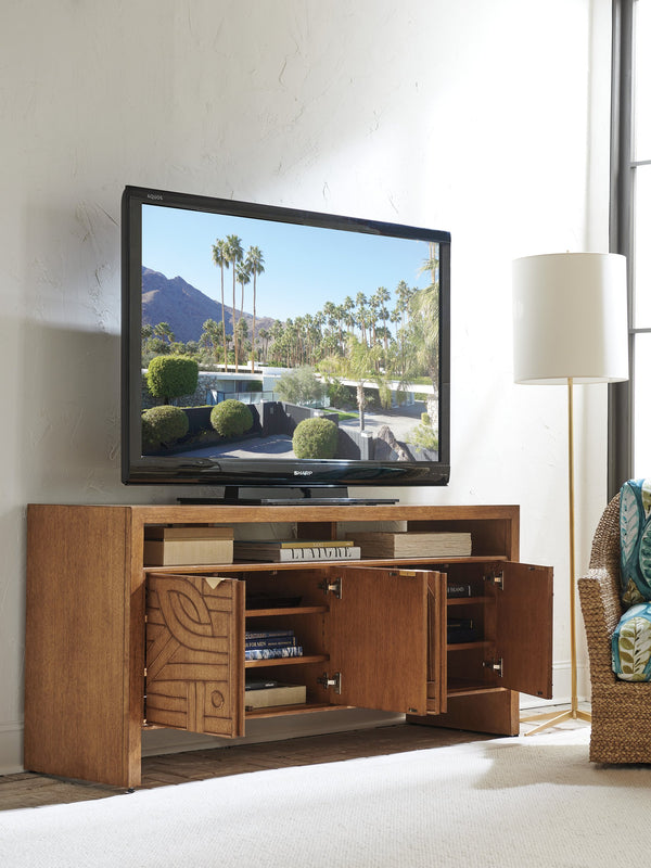 Lexington Tommy Bahama Home Manning Media Console - Stylish Palm Desert-inspired Design With Rattan Accents & Cord Management Solutions Sonoran  575-907