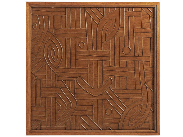 Lexington Tommy Bahama Home Redford Square Rattan Cocktail Table - Elegant Beveled Glass Top With Unique Pencil Rattan Design Sonoran  575-947