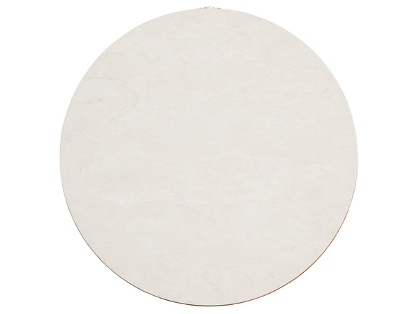 Lexington Tommy Bahama Home Banning Raffia Round Lamp Table With Anticato Marble Top And Elegant Storage Drawers For Style Sonoran  575-954