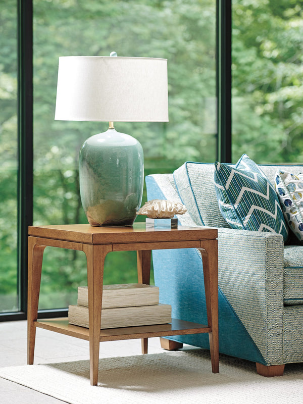 Lexington Tommy Bahama Home Kinsley Square Lamp Table - Mid-century Modern Design With Elegant Tapered Legs For Stylish Homes Sonoran  575-955