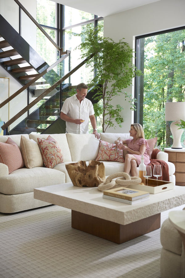 Lexington Tommy Bahama Home Shadow Mountain Square Cocktail Table - Luxurious Anticato Marble Top With Elegant Wooden Base Design Sonoran  575-949c