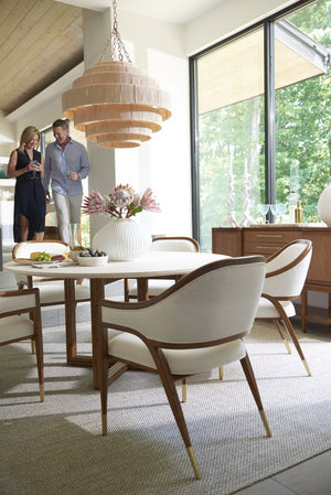 Lexington Tommy Bahama Home Arcadia Luxurious Marble Top Breakfast Table With Carved Wooden Base For Elegant Dining Spaces Sonoran  575-870c