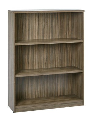 OSP Home Furnishings 36wx12dx48h Adjustable 3-shelf Bookcase Laminate Particleboard Office Storage Unit LBC361248-URB