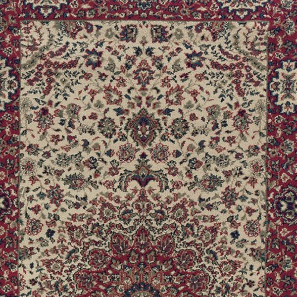 HomeRoots 6' Blue Oriental Round Rug - Elegant Design, Durable & Stain-Resistant for High-Traffic Spaces 8' Runner 576004