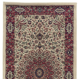 HomeRoots 6' Blue Oriental Round Rug - Elegant Design, Durable & Stain-Resistant for High-Traffic Spaces 8' Runner 576004