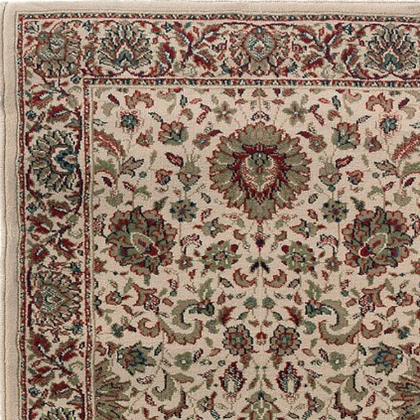 Homeroots 6' Brown Oriental Round Rug - Durable, Stain Resistant, Geometric Design For Warmth And Style 8' Runner Polypropylene 576010