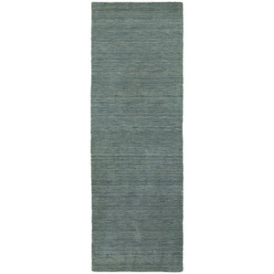 HomeRoots 5' Navy Blue Wool Hand-Tufted Area Rug - Luxurious Softness and Timeless Elegance for Any Room 8' Runner 576030