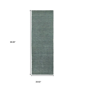 Homeroots 5' Navy Blue Wool Hand Tufted Area Rug - Elevate Your Space With Style, Comfort, And Versatility! 8' Runner Wool 576030