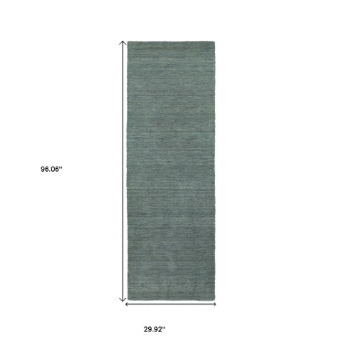 Homeroots 5' Navy Blue Wool Hand Tufted Area Rug - Elevate Your Space With Style, Comfort, And Versatility! 8' Runner Wool 576030