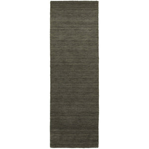 HomeRoots 5' Navy Blue Wool Hand-Tufted Area Rug - Luxurious Softness and Timeless Elegance for Any Room 8' Runner 576031