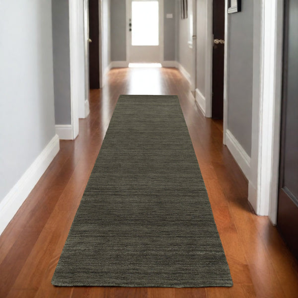 Homeroots 5' Navy Blue Wool Hand Tufted Area Rug - Elevate Your Space With Style, Comfort, And Versatility! 8' Runner Wool 576031