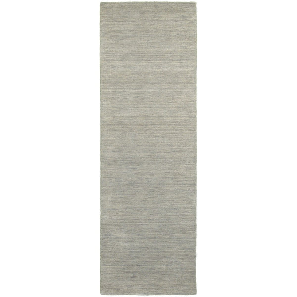 HomeRoots 5' Navy Blue Wool Hand-Tufted Area Rug - Luxurious Softness and Timeless Elegance for Any Room 8' Runner 576037
