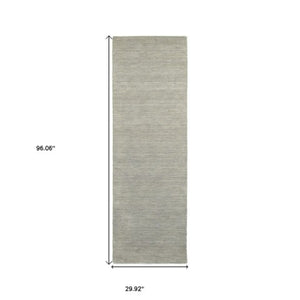 Homeroots 5' Navy Blue Wool Hand Tufted Area Rug - Elevate Your Space With Style, Comfort, And Versatility! 8' Runner Wool 576037