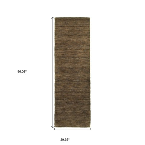 Homeroots 5' Navy Blue Wool Hand Tufted Area Rug - Elevate Your Space With Style, Comfort, And Versatility! 8' Runner Wool 576038