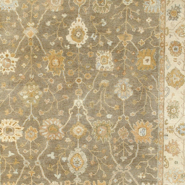 HomeRoots 6' Hand-Knotted Wool Oriental Area Rug in Brown and Beige - Timeless Design for Elegant Interiors 8' X 10' 576041
